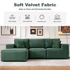 Divano componibile con chaise longue a L, divano moderno imbottito Cloud con cuscini decorativi per soggiorno e camera da letto