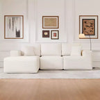 Divano componibile con chaise longue a L, divano moderno imbottito Cloud con cuscini decorativi per soggiorno e camera da letto