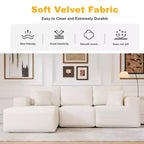 Divano componibile con chaise longue a L, divano moderno imbottito Cloud con cuscini decorativi per soggiorno e camera da letto
