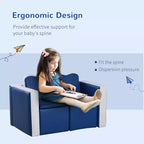 Divano per bambini 2 in 1 - Set tavolo e sedie multi-funzione per bambini, 2 posti, divanetto con contenitore, morbido e robusto