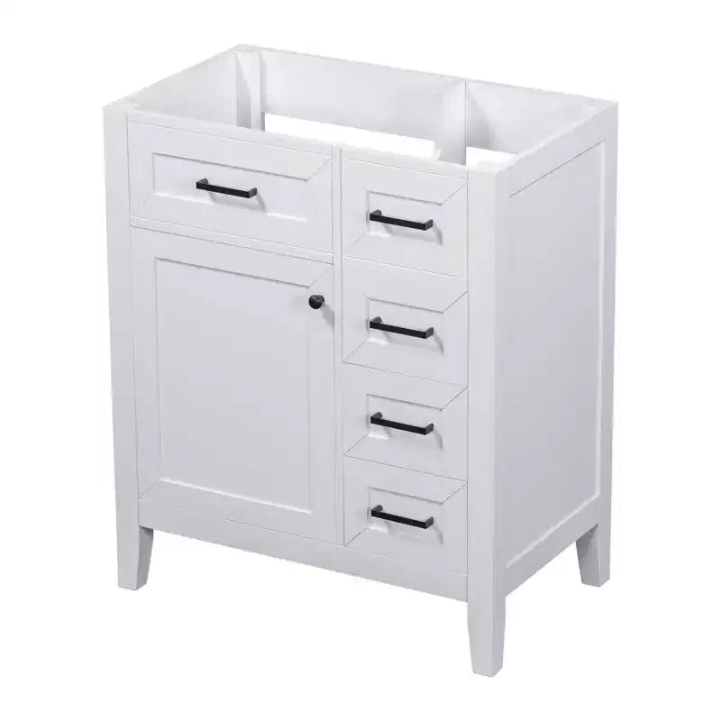 Base per mobile bagno a 30" senza lavello, con cassetti in MDF, telaio solido, colore verde