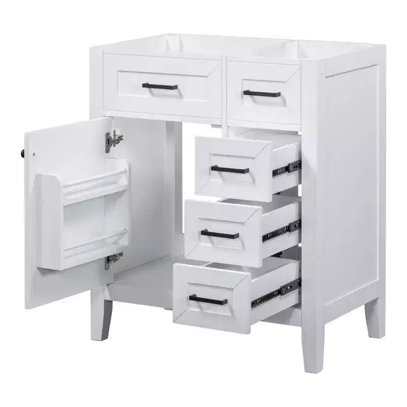 Base per mobile bagno a 30" senza lavello, con cassetti in MDF, telaio solido, colore verde