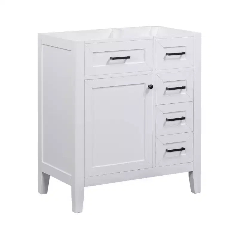 Base per mobile bagno a 30" senza lavello, con cassetti in MDF, telaio solido, colore verde