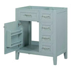 Base per mobile bagno a 30" senza lavello, con cassetti in MDF, telaio solido, colore verde