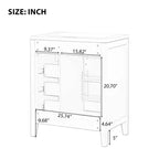 Base per mobile bagno a 30" senza lavello, con cassetti in MDF, telaio solido, colore verde