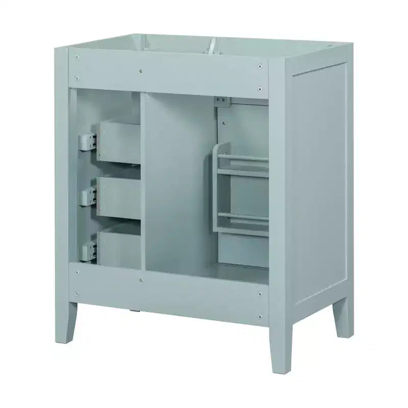Base per mobile bagno a 30" senza lavello, con cassetti in MDF, telaio solido, colore verde