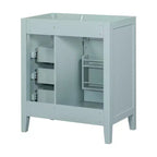 Base per mobile bagno a 30" senza lavello, con cassetti in MDF, telaio solido, colore verde