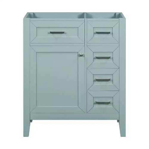 MAYEERTY 30 Bathroom Vanity without Sink Cabinet Base Solid Frame MDF Drawers Green