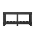 62.9 Farmhouse Entryway Console Table with Storage Shelf, Solid Fir Wood Hallway Table with Metal Rivet Accents for Living Room - Panipeachy