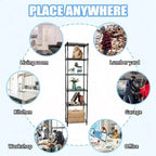 6 - Scaffale a filo a ripiani regolabile in metallo per lavanderia bagno cucina dispensa armadio nero 16,6L x 11,4W x 64,6H