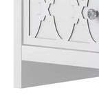Comodino a 2 cassetti con ripiano aperto in bianco 22.8 L 15.7 P 26.8 A