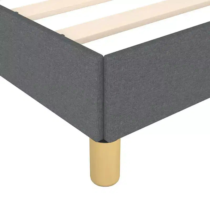 Struttura letto Grigio Scuro Poliestere, Compensato, Legno Ingegnerizzato Twin XL