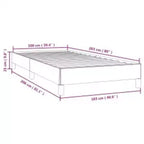 Struttura letto Grigio Scuro Poliestere, Compensato, Legno Ingegnerizzato Twin XL