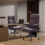 Sedia da ufficio ergonomica per la casa, sedia da scrivania direzionale con schienale alto, poggiapiedi estraibile e sedile ampio, sedia da computer girevole resistente