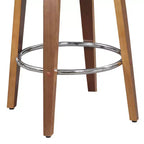 Sgabelli da bancone da 27 pollici 1 pezzo, sgabelli da bar girevoli di metà secolo con rivestimento in similpelle e struttura in legno, sedie da bar con accenti color rame per la cucina