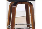 Sgabelli da bancone da 27 pollici 1 pezzo, sgabelli da bar girevoli di metà secolo con rivestimento in similpelle e struttura in legno, sedie da bar con accenti color rame per la cucina