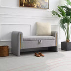 Panca Imbottita Moderna per Camera da Letto, Grande Pouf Contenitore con Braccioli per Fondo Letto, Soggiorno, Ingresso o Sala Lettura