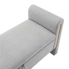 Panca Imbottita Moderna per Camera da Letto, Grande Pouf Contenitore con Braccioli per Fondo Letto, Soggiorno, Ingresso o Sala Lettura