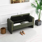 Panca Imbottita Moderna per Camera da Letto, Grande Pouf Contenitore con Braccioli per Fondo Letto, Soggiorno, Ingresso o Sala Lettura