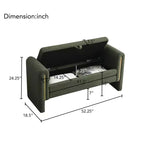 Panca Imbottita Moderna per Camera da Letto, Grande Pouf Contenitore con Braccioli per Fondo Letto, Soggiorno, Ingresso o Sala Lettura