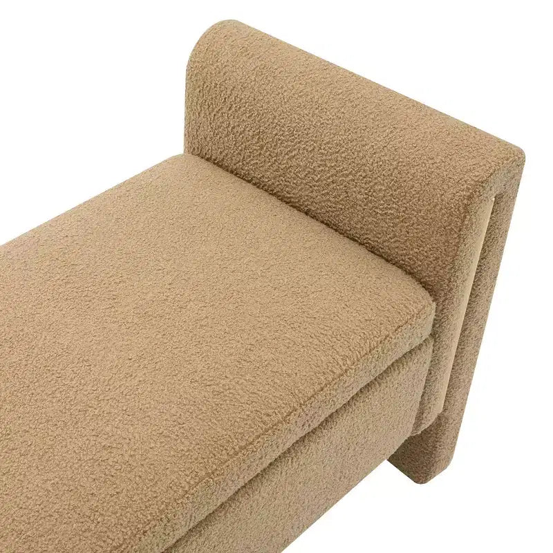 Panca Imbottita Moderna per Camera da Letto, Grande Pouf Contenitore con Braccioli per Fondo Letto, Soggiorno, Ingresso o Sala Lettura
