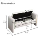 Panca Imbottita Moderna per Camera da Letto, Grande Pouf Contenitore con Braccioli per Fondo Letto, Soggiorno, Ingresso o Sala Lettura