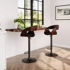 Sgabello da bar regolabile Bentwood nero