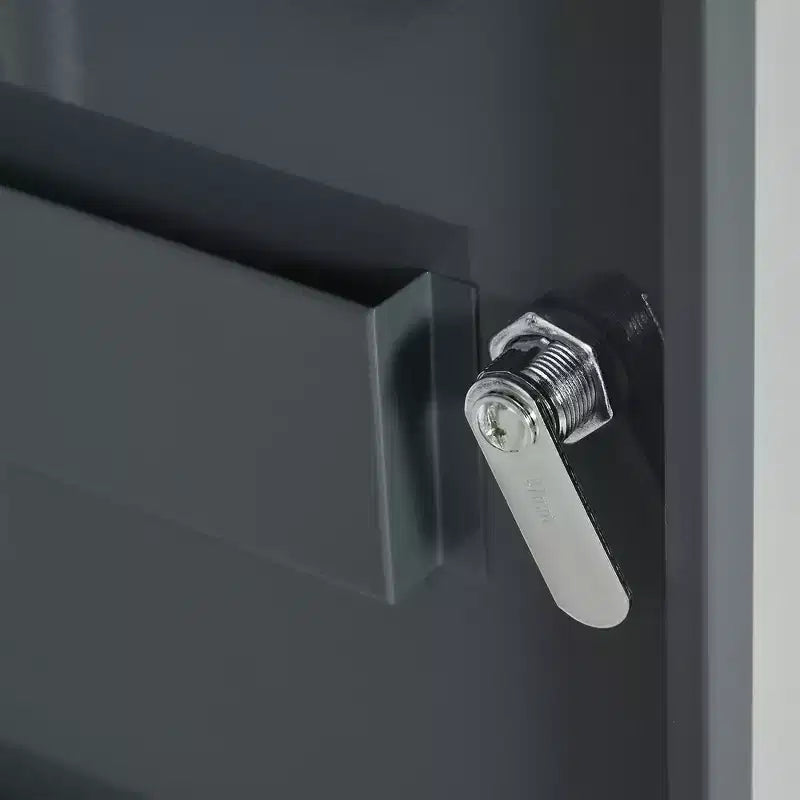 Armadietto dei Medicinali da Bagno con Ripiani Interni e Sull'Anta, Armadietto Medico con Chiusura di Sicurezza, Armadietto da Parete per Pronto Soccorso da Bagno, Bianco e Grigio
