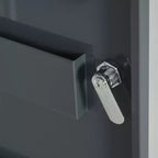 Armadietto dei Medicinali da Bagno con Ripiani Interni e Sull'Anta, Armadietto Medico con Chiusura di Sicurezza, Armadietto da Parete per Pronto Soccorso da Bagno, Bianco e Grigio